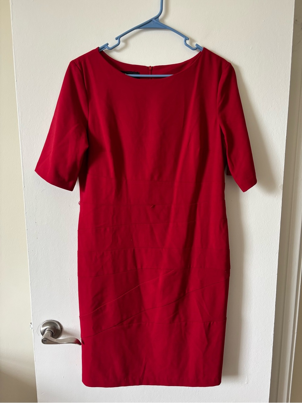 AGB Classic Red Midi Sheath Dress
